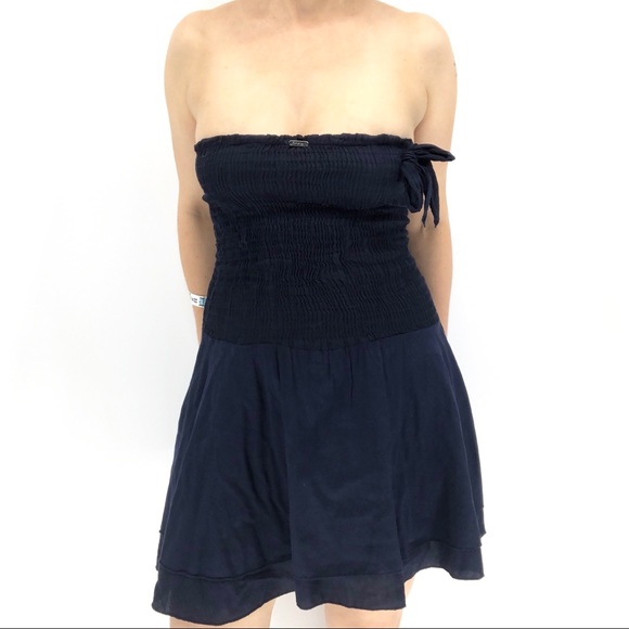 navy blue tube dress